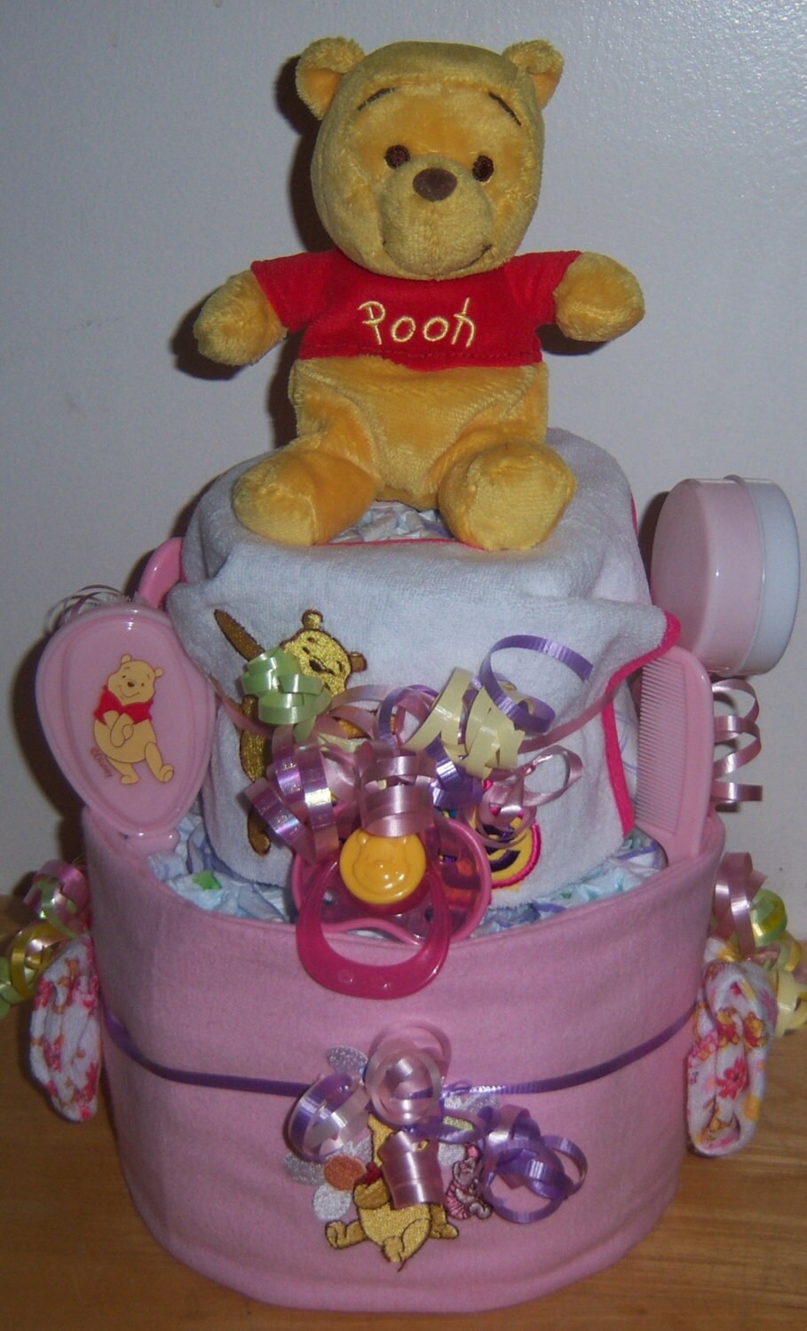 Baby Shower 2 Tier Winnie The Pooh Diaper Cake Etsy