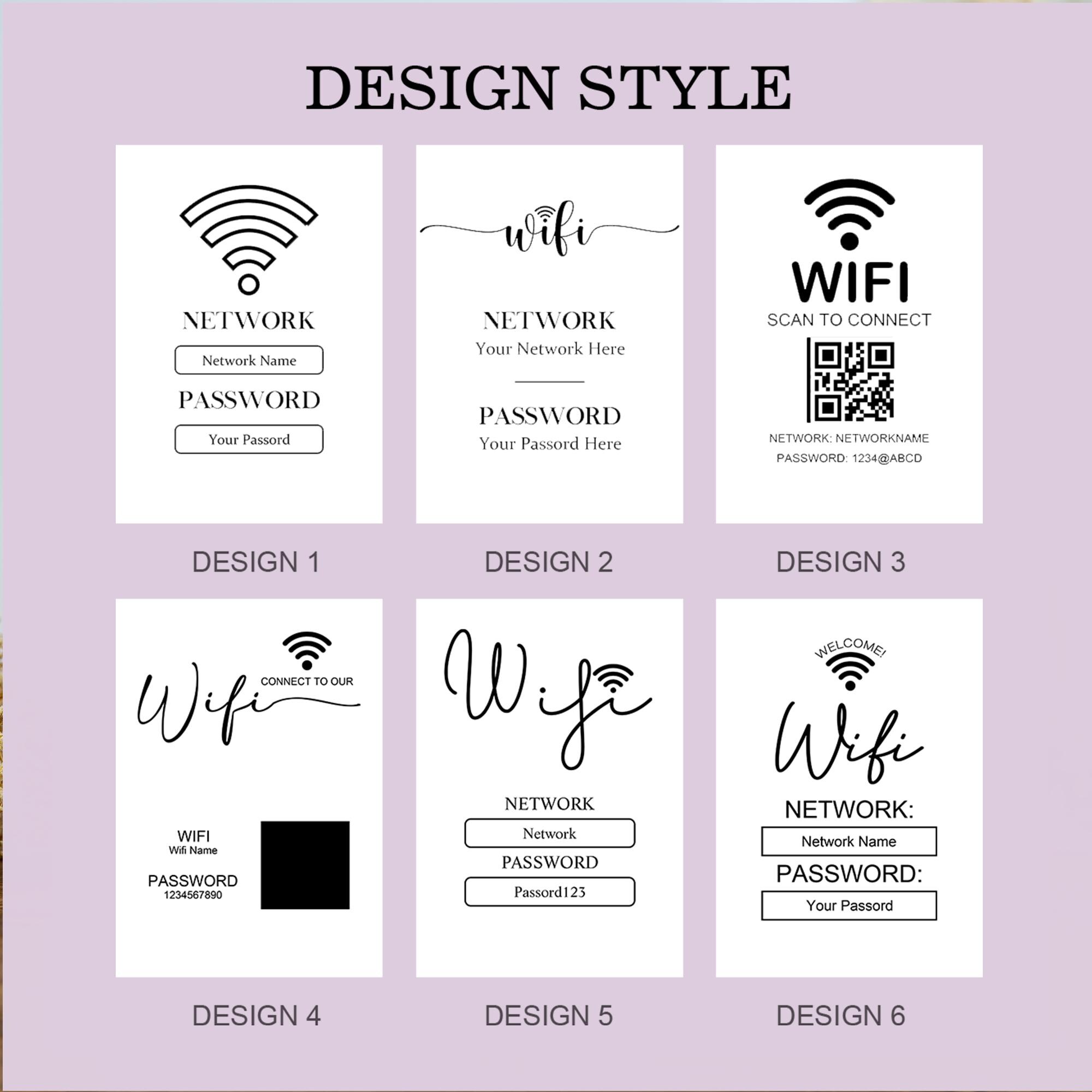 Custom QR Code Wifi Sign: Frosted Acrylic Guest Network Plaque - Etsy