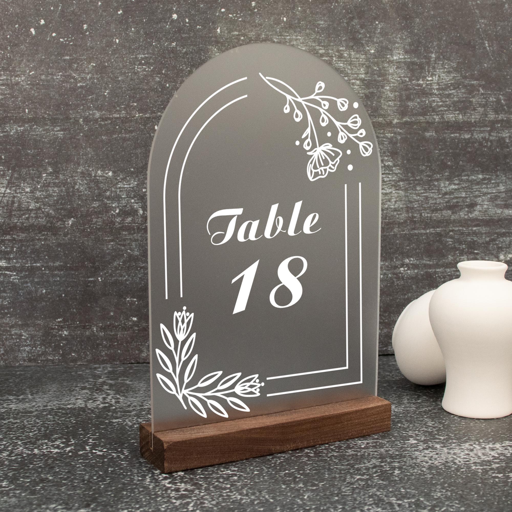 Table Numbers Wedding, Wedding Table Numbers, Frosted Acrylic Table ...