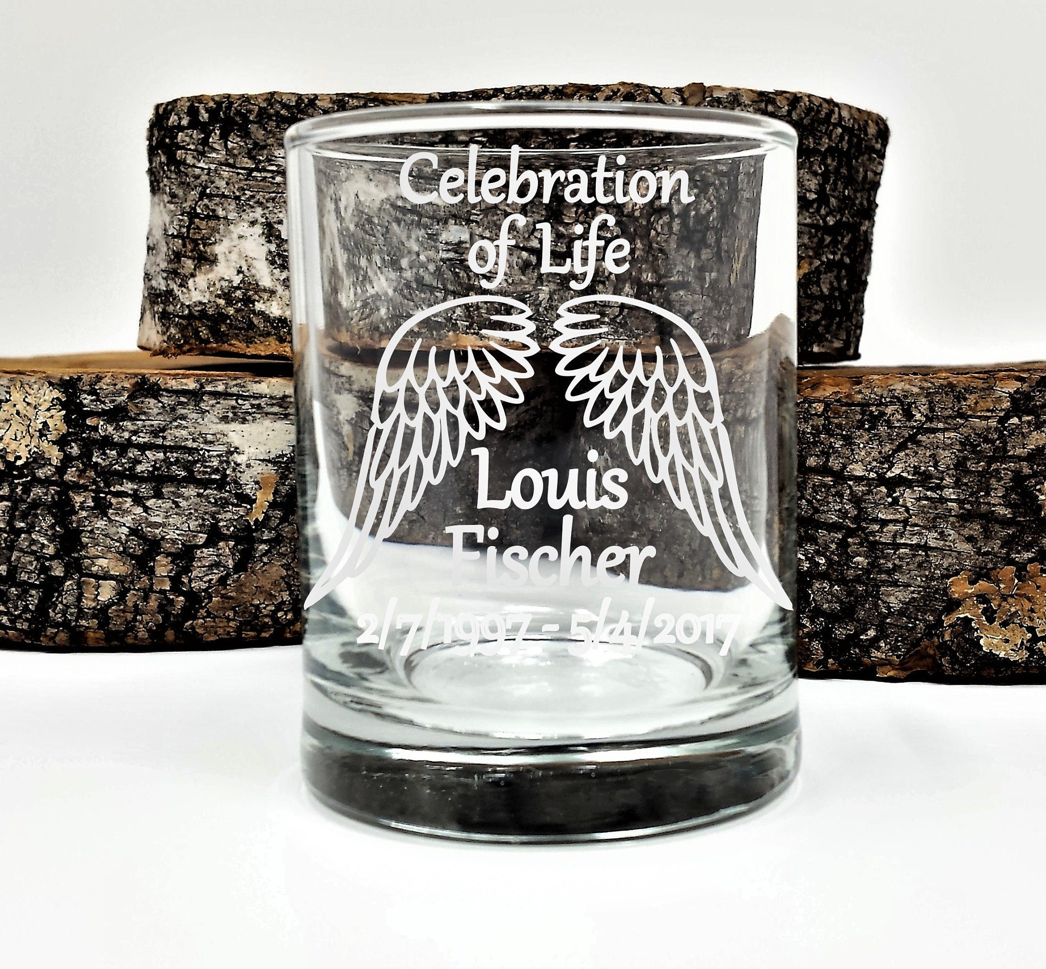 Personalized Memorial Candle Holders Celebration Of Life Etsy