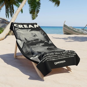 Vintage Scream Movie Poster Beach Towel | Horror Villains