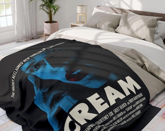 Retro Scream Movie Fleece Blanket | Horror Throw