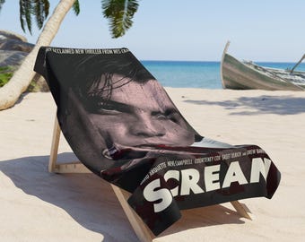 Retro Scream Movie Beach Towel | Billy Loomis Horror Gift