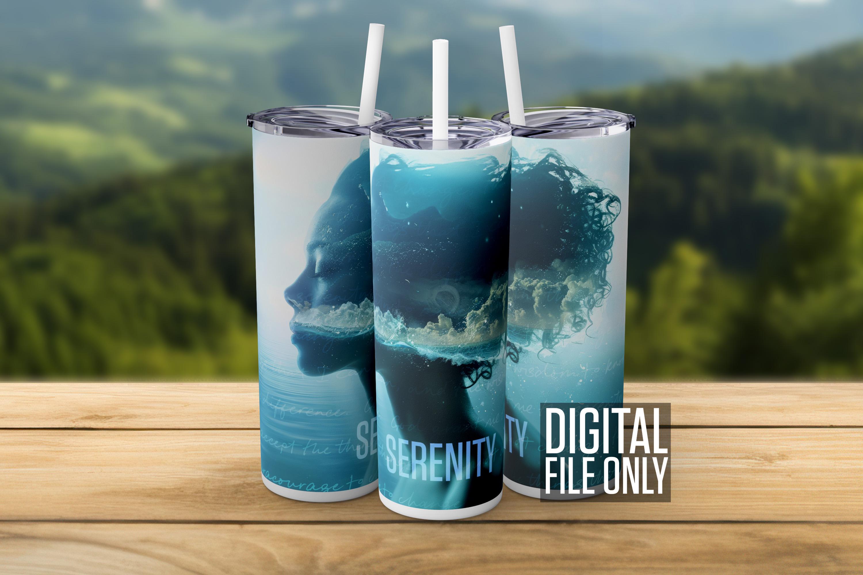 Serenity Tumbler Wrap | Sucht Heilung Skinny 20 oz Becher | Wir erholen | Überdosis Bewusstsein | Sublimation PNG | Nüchterner lebendiger Becher