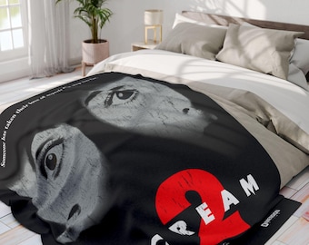 Vintage Scream 2 Movie Fleece Blanket | Horror Throw