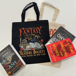 Fantasy Readers Tote Bag | Fantasy Tote | Fantasy Bag | Fantasy Readers | Romantasy | Romance Fantasy | Bookish | Readers Gift | Book Lover