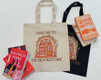 To The Bookstore-draagtas | Bookish draagtassen | Book Lover-tas | Naar de boekwinkel | Boekenwinkeltas | Boekenwinkel | Boekenliefhebber | Lezer | Boekachtig