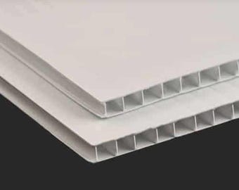 Plastic corrugated sheets  24”' X 18'  mm pack of 10 each sheet is 2 dollars each