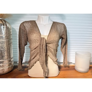Sheer Knit Cardigan: Lightweight Boho Cover-Up (Flowy Relaxed Fit)
