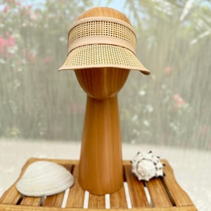 Palm Leaf Visor Hat: Eco-Friendly Boho Beachwear (Handwoven, Adjustable)