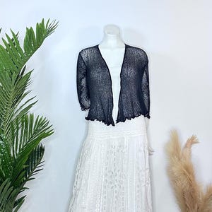 Sheer Knit Shrug Cardigan: Lightweight Boho Cover-Up