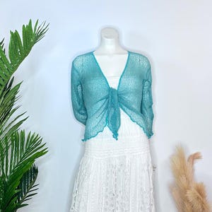 Classic Sheer Knit Shrug Cardigan – Lightweight Boho Cover-Up, Perfect for Layering in All Seasons, Casual, Chic, and Comfortable.