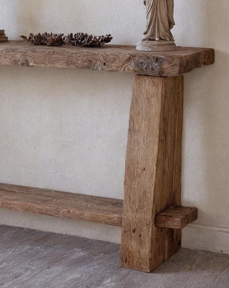 Custom Rustic Console Table – Farmhouse Solid Wood Entryway, Narrow ...