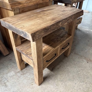 Rustic Bathroom Vanity – Solid Handmade Farmhouse Style, Small Live Edge Reclaimed Barn Wood Cabinet bild 19