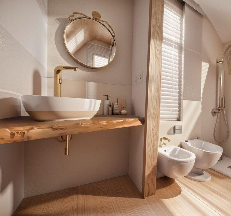 Solid Rustic Bathroom Vanity Custom Handcrafted Farmhouse Small Live