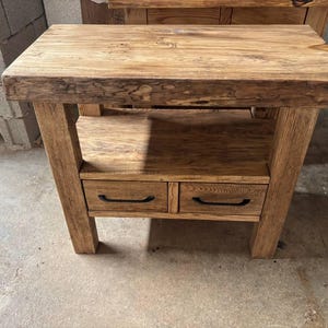 Rustic Bathroom Vanity – Solid Handmade Farmhouse Style, Small Live Edge Reclaimed Barn Wood Cabinet bild 17