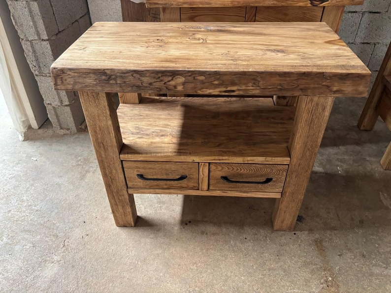 Rustic Bathroom Vanity – Solid Handmade Farmhouse Style, Small Live Edge Reclaimed Barn Wood Cabinet bild 17