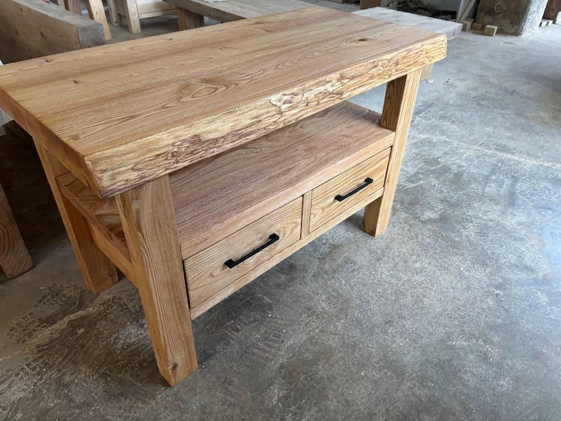 Rustic Bathroom Vanity – Solid Handmade Farmhouse Style, Small Live Edge Reclaimed Barn Wood Cabinet bild 16