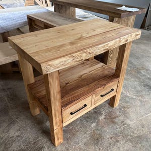 Rustic Bathroom Vanity – Solid Handmade Farmhouse Style, Small Live Edge Reclaimed Barn Wood Cabinet bild 15