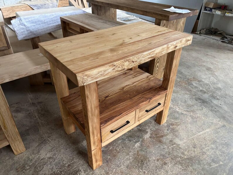 Rustic Bathroom Vanity – Solid Handmade Farmhouse Style, Small Live Edge Reclaimed Barn Wood Cabinet bild 15