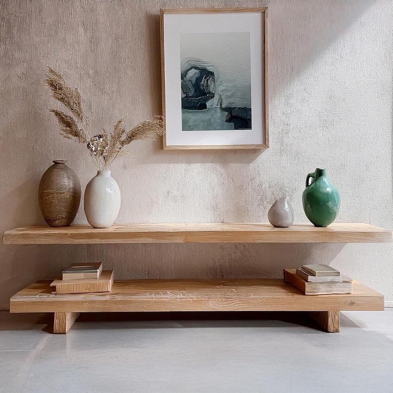 Solid Rustic wooden console table Custom Handcrafted Farmhouse Small Live Edge Reclaimed and Barn Wood entryway- hallway dresser Home Decor