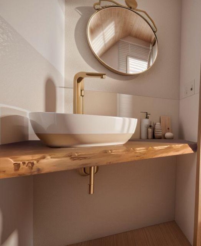 Solid Rustic Bathroom Vanity Custom Handcrafted Farmhouse Small Live