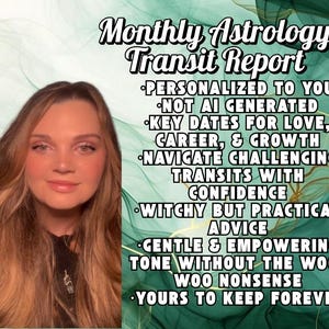 Monatlicher Astrologie-Transitbericht | Personalisiertes Horoskop PDF | Geburtshoroskop basierte Vorschau | Spirituelle Anleitung für den Monat
