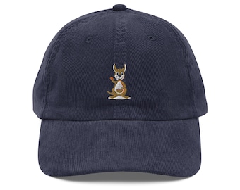 Australian Gold Kangaroo Embroidered Baseball Cap | Kangaroo Dad