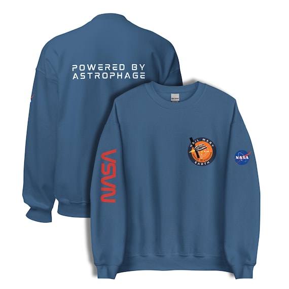 Project Hail Mary Inspired Ultimate Mission Crew Sweatshirt | Mission Patch, NASA Logos, Powered By Astrophage | Rocky Grace Space Sweater