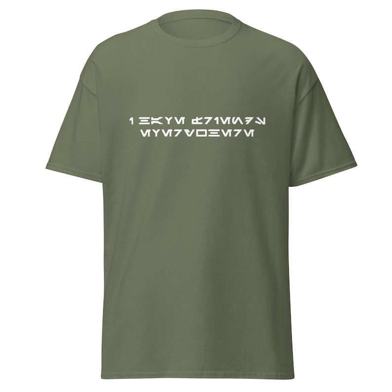 I Have Friends Everywhere Unisex Shirt | Cassian Andor Fandom White Text Tee | Aurebesh Star Wars Rebel Spy Shirt