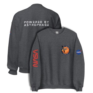 Project Hail Mary Inspired Ultimate Mission Crew Sweatshirt | Mission Patch, NASA Logos, Powered By Astrophage | Rocky Grace Space Sweater image 2