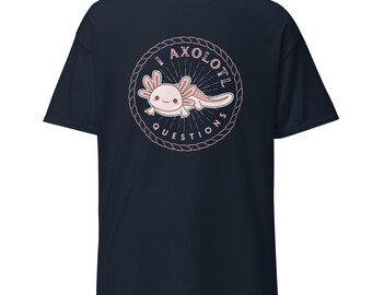 Camiseta unisex con preguntas sobre ajolotes / Camiseta con animales con juegos de palabras