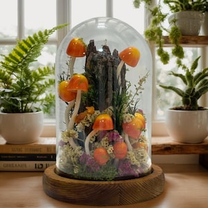 Handmade Glowing Mushrooms Lamp ,Enchanted Mushroom Forest Night Light for Bedroom, new home gift,Magical Home Decor Creative Gift