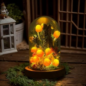 Handmade Glowing Mushrooms Lamp ,Enchanted Mushroom Forest Night Light for Bedroom, new home gift,Magical Home Decor Creative Gift