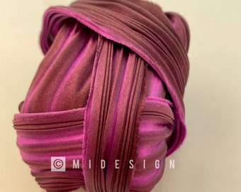 Shibori Ribbon Purple-Choc 74x12.5cm