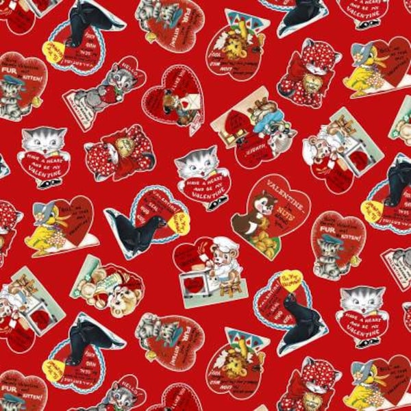 Michael Miller Vintage VALENTINES Cutie PIE FABRIC