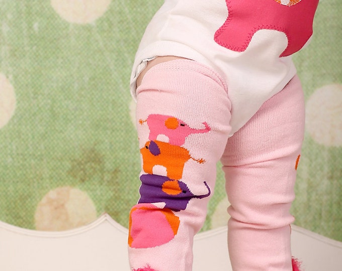 PINK Elephant BABY Girl Leg Warmers Newborn 5T Etsy