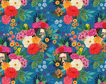 Dear Stella Hola FRIDA FABRIC Cobalt BLUE