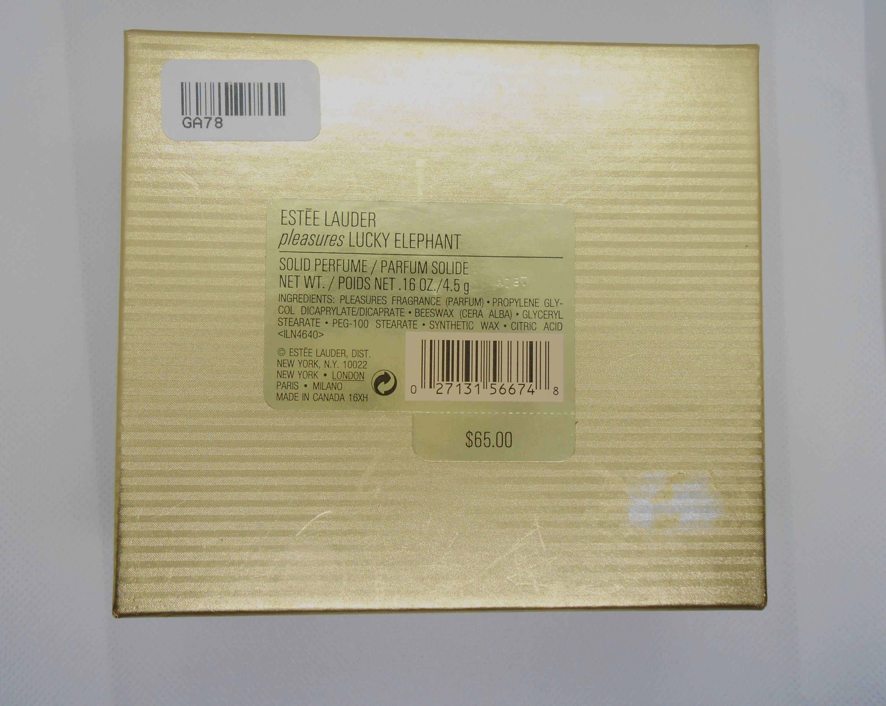 Estee Lauder Lucky Elephant, Pleasures Solid Perfume Compact 