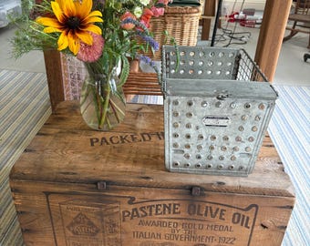 Vintage Basket Metal Locker School Storage Office