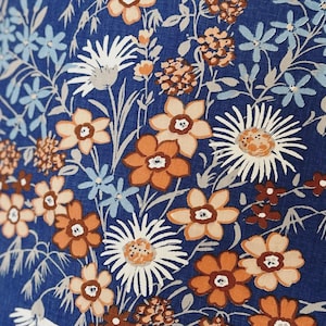 Vintage Fabric Home Decor Floral screen printed NOS Unused