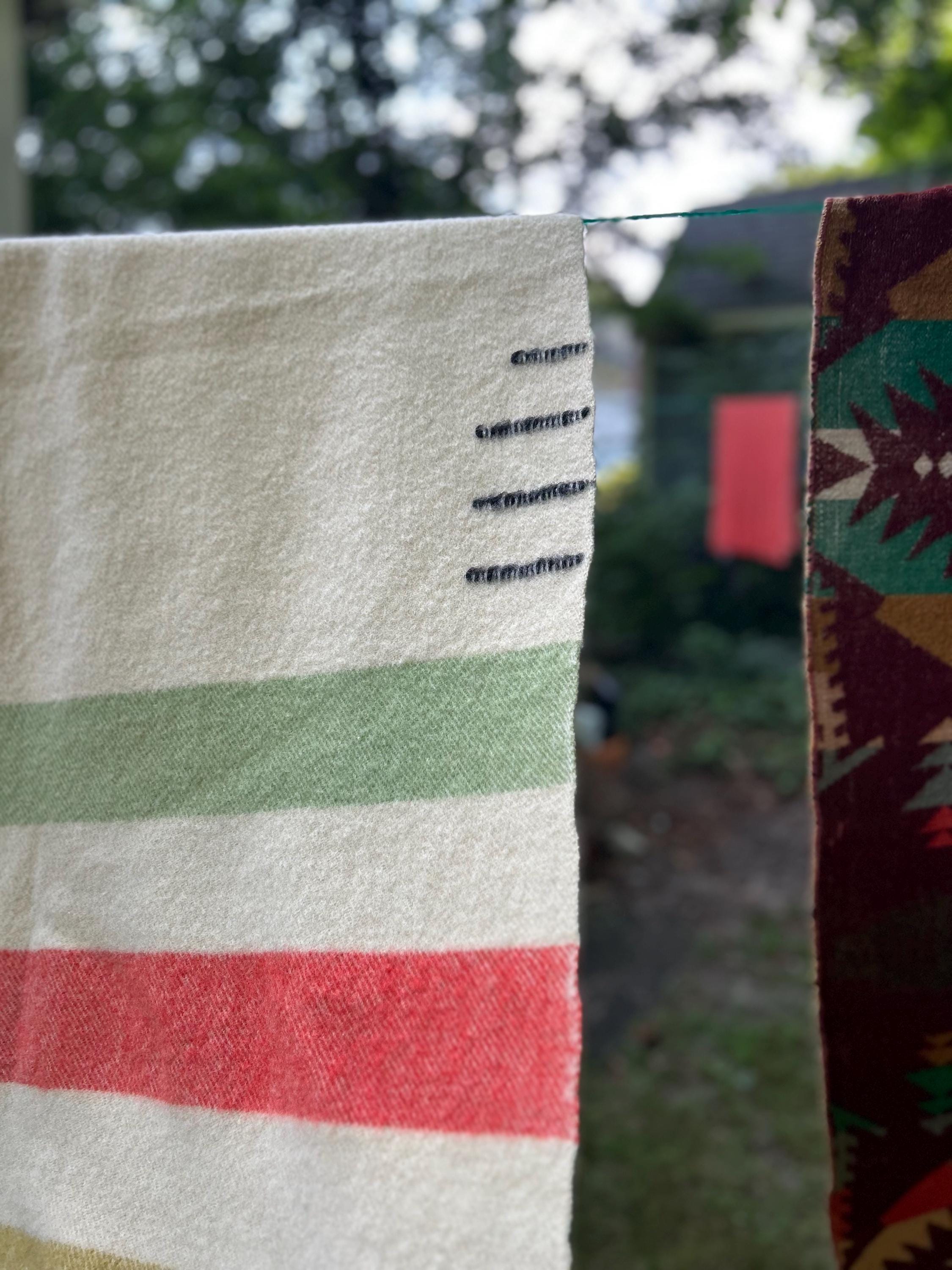 Vintage Wool Camp Blanket Cabin Cottage Cottagecore Jacobs Oregon