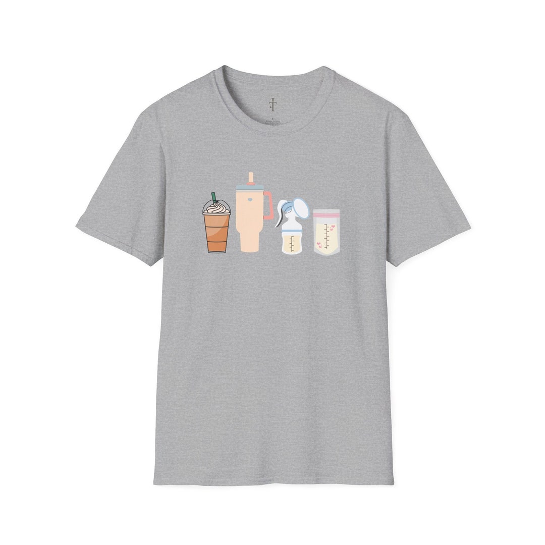 Breast Pumping Life Essentials Shirt Stanley Tumbler Iced Coffee Baby ...