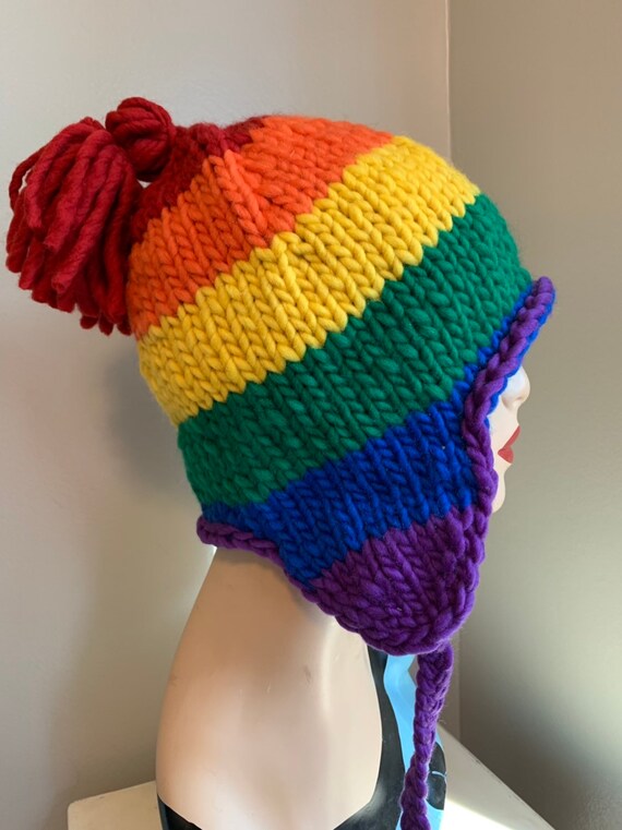 knit flap hat