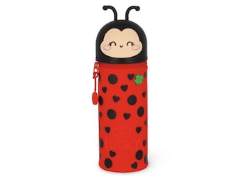 LEGAMI LADYBUG Soft Silicone Pencil Case - NEW 2026 - Kawaii 2 in 1