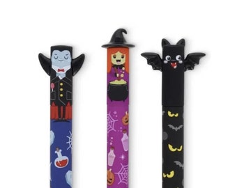 LEGAMI The Boo Crew - HALLOWEEN Limited Edition Erasable Gel Pens 2024 - 3er Set: Fledermaus, Dracula & Hexe, ausverkauft