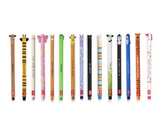 SET von 15 - STANDARD - Legami löschbare Gelstifte - Verschiedene Variationen - Enthält 2025 Butterfly & Tiger