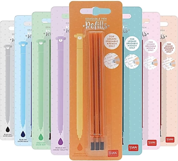 12 Recharges Pour Stylo Gel Effaçable Legami - Encre Thermosensible, Pointe 0.5 Mm, Plusieurs Couleurs - 2