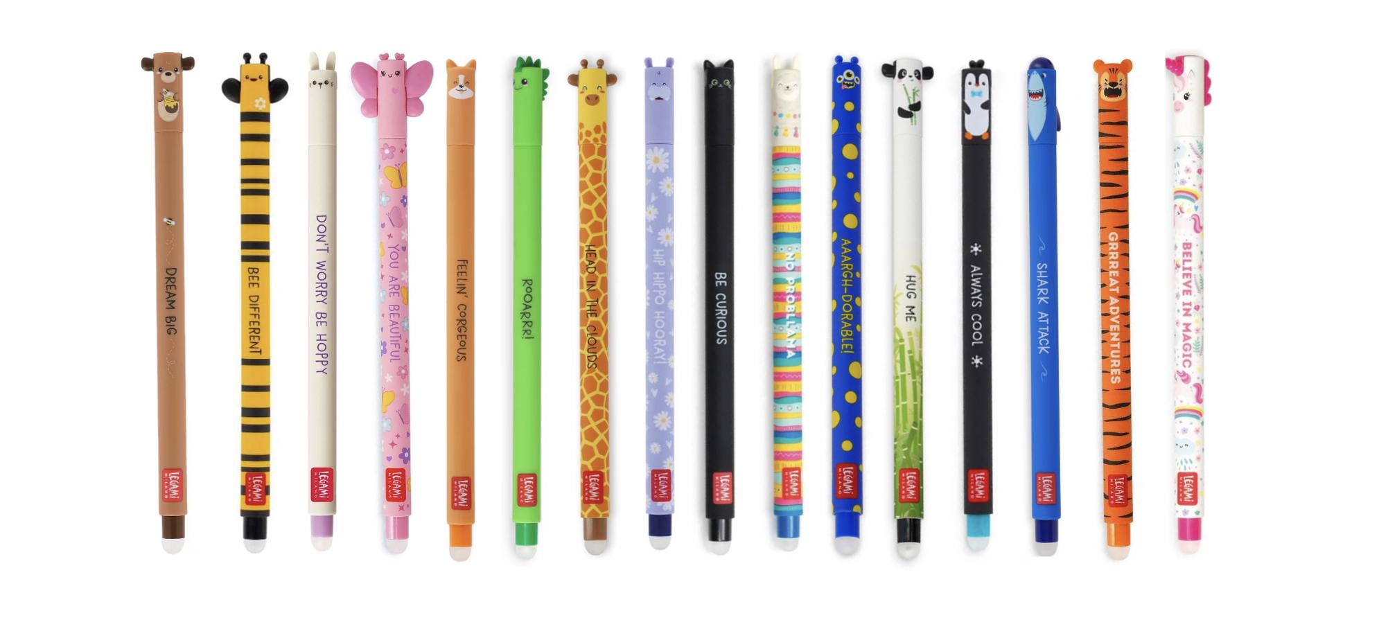 BBLIKE Bolígrafos Borrables 10 Colores + 10 Recambios - Punta 0.5mm, Tinta Termo-sensible Sin Residuos, Ideal Para Estudiantes Y Adultos