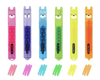 LEGAMI TEDDY'S MOOD - Set of 6 Mini Highlighters